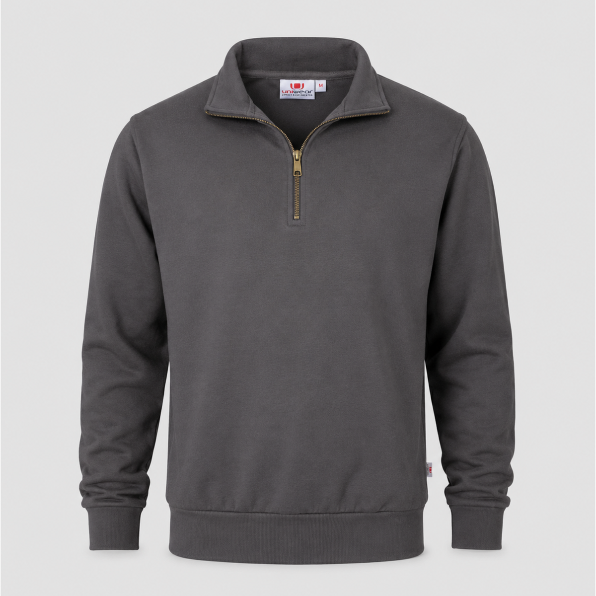 Zip Neck Band Sweater