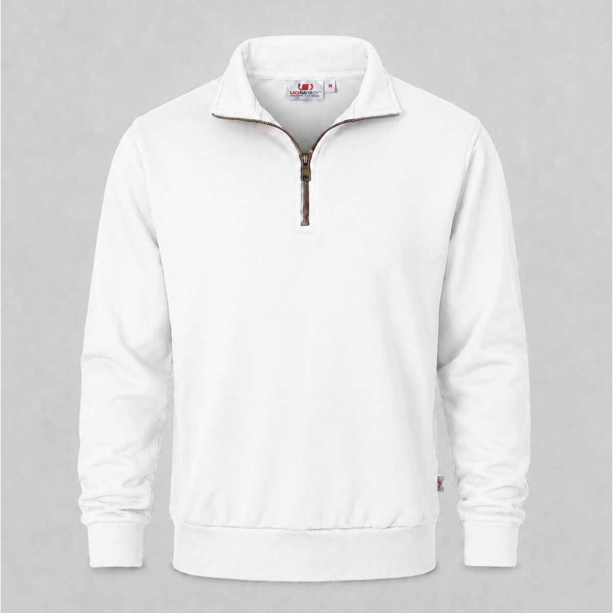 Zip Neck Band Sweater
