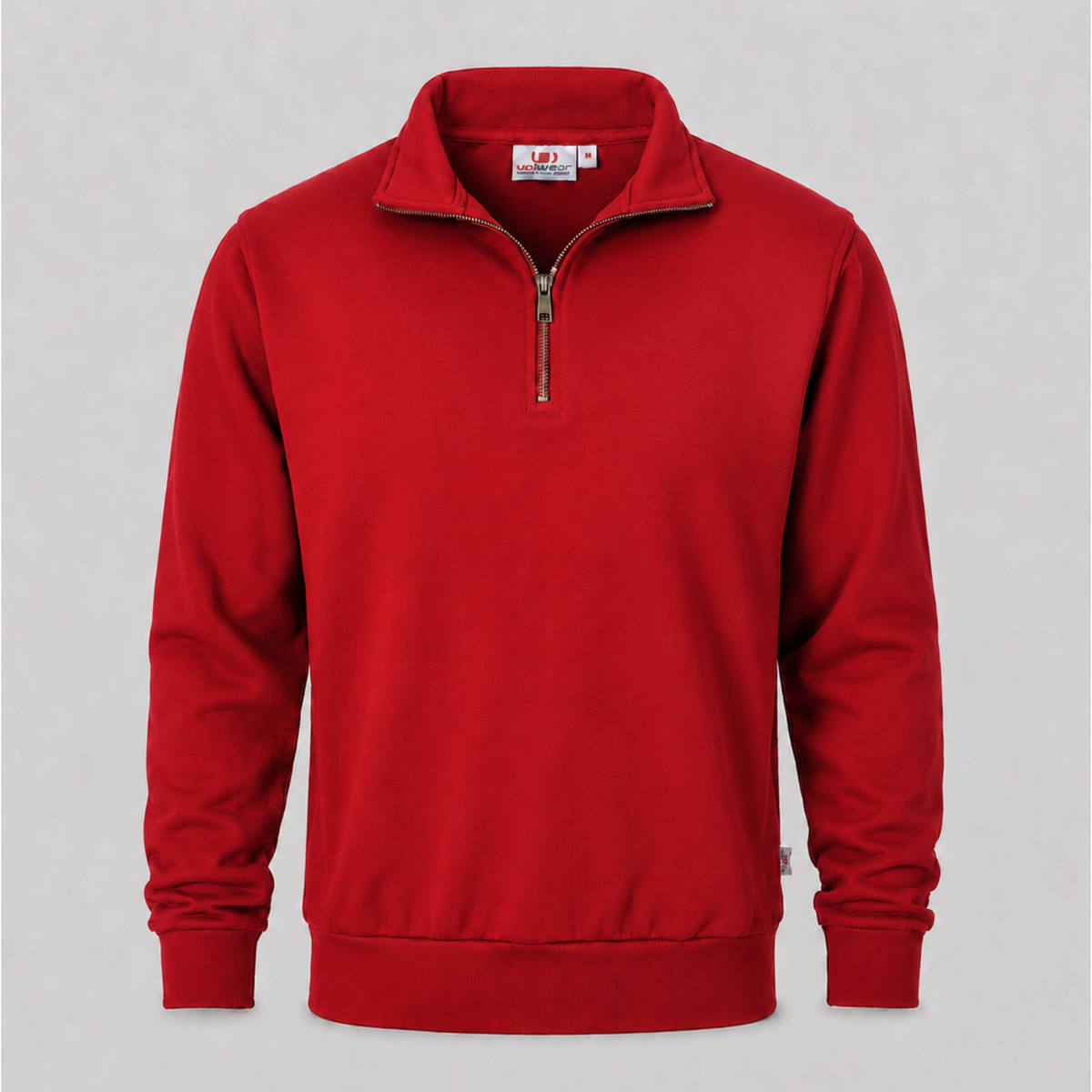 Zip Neck Band Sweater