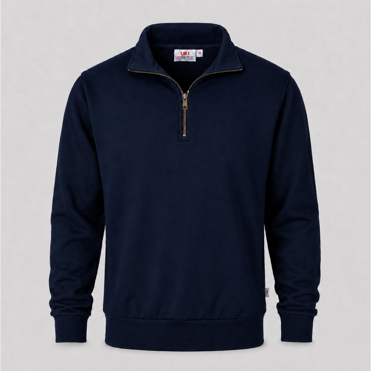 Zip Neck Band Sweater