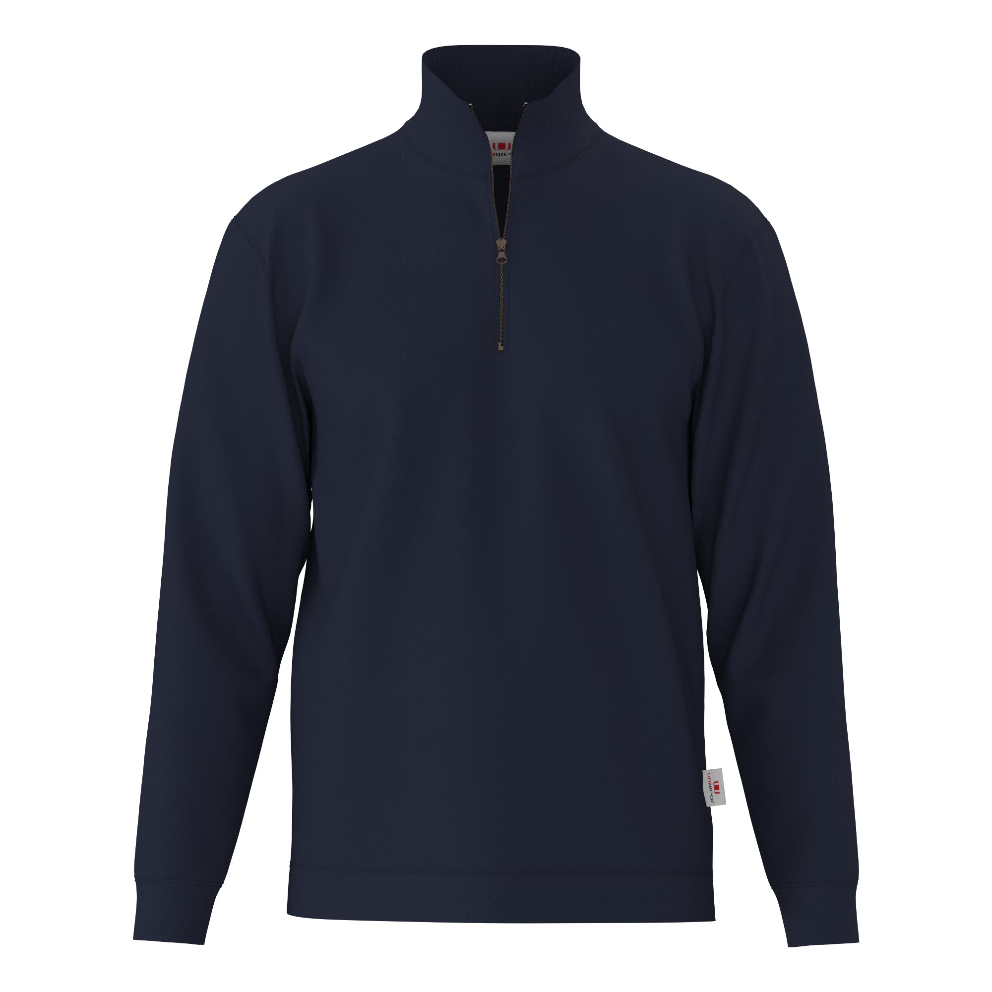 Zip Neck Band Sweater