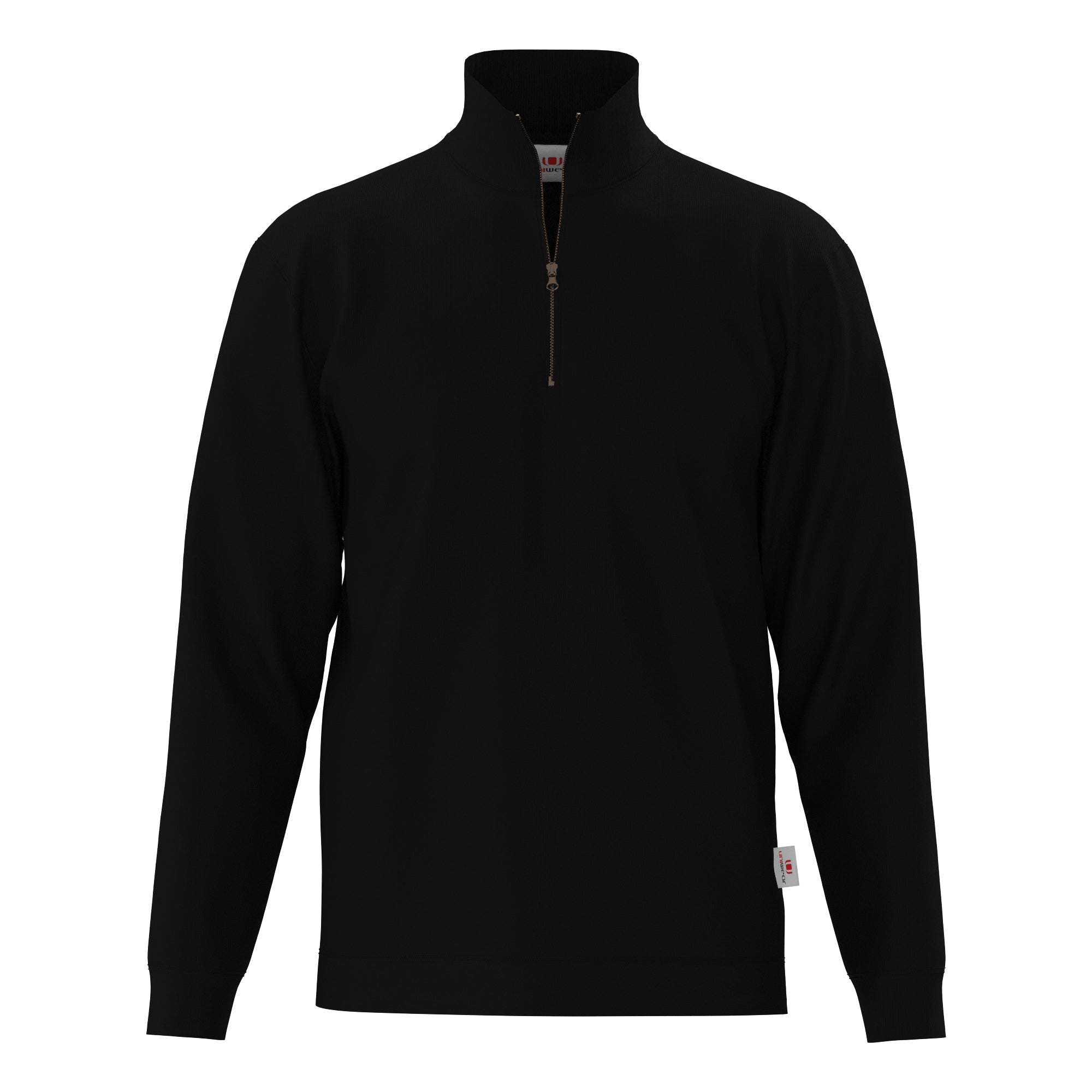 Zip Neck Band Sweater