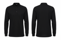 Black Long Sleeve Polo