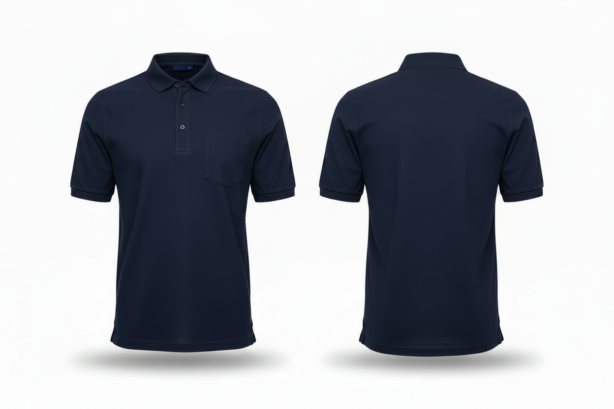 Navy Cotton Polo