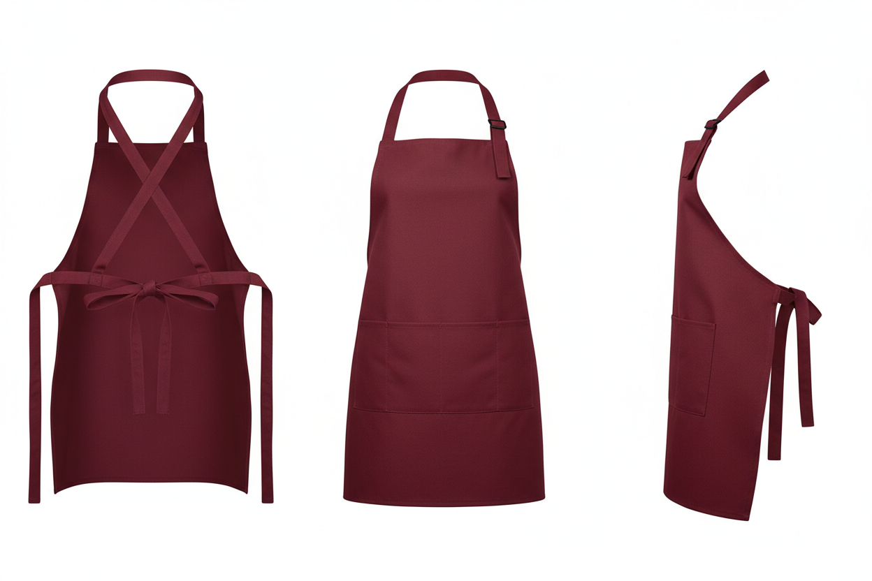 Red Wine BBQ Apron Full Angle