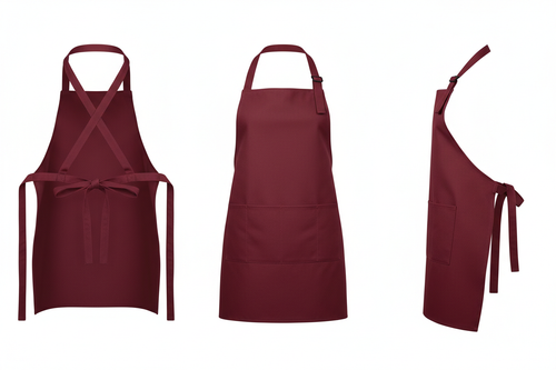 Red Wine BBQ Apron Full Angle