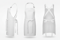 White BBQ Apron Full Angle