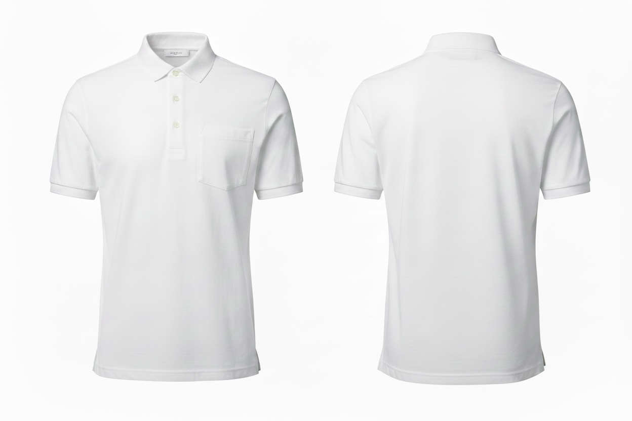 White Cotton Polo No Label
