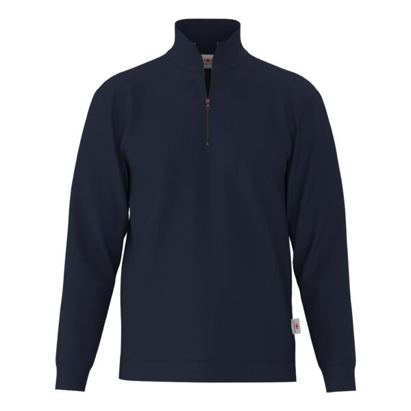 Zip Neck Band Sweater
